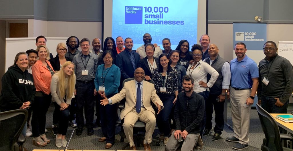 Vernon Green Jr. with participants in the Goldman Sachs 10,000 Small Businesses Program