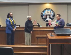 Vernon Green Jr. being recognized by the Stafford County Board of Supervisors