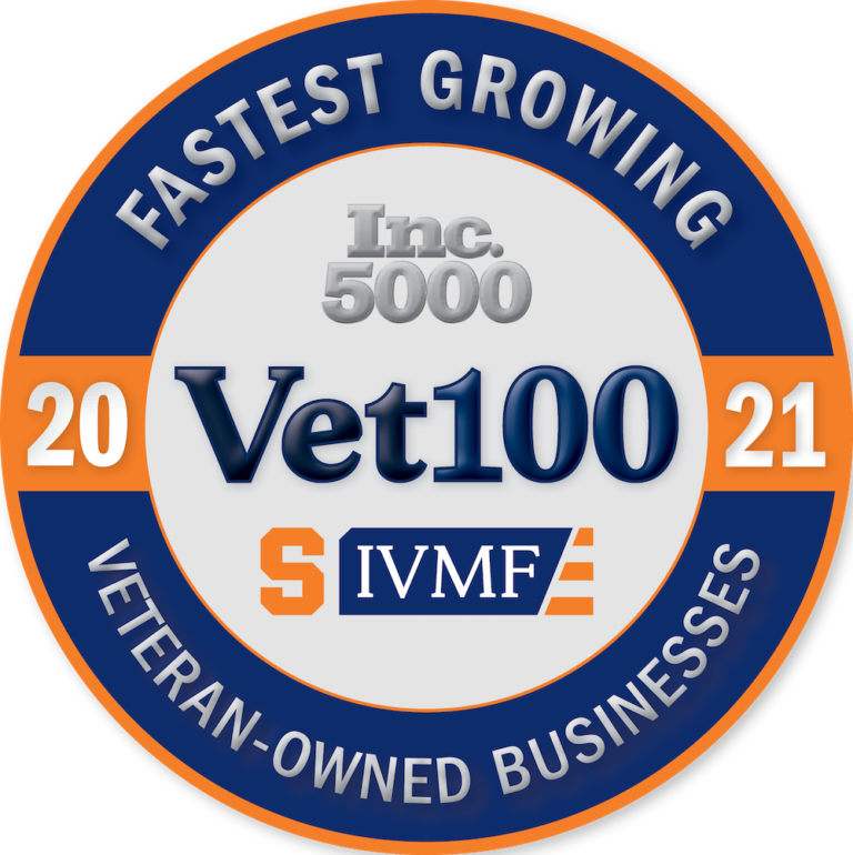 Syracuse University’s Institute for Veterans and Military Families Vet100 list of the nation’s fastest-growing veteran-owned businesses 