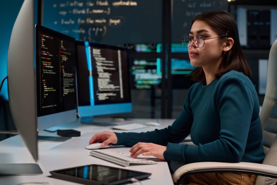 Woman Working on computer